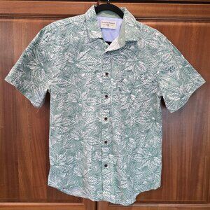 LONDON PRODIGY palm pattern short sleeve Med. 100% cotton